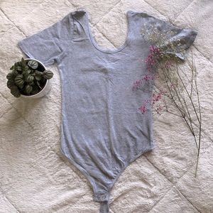 Grey Low Back Bodysuit